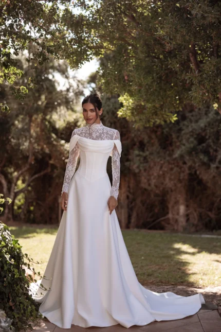 Demetrios 8288 elegantna A-kroj venčanica bez bretela